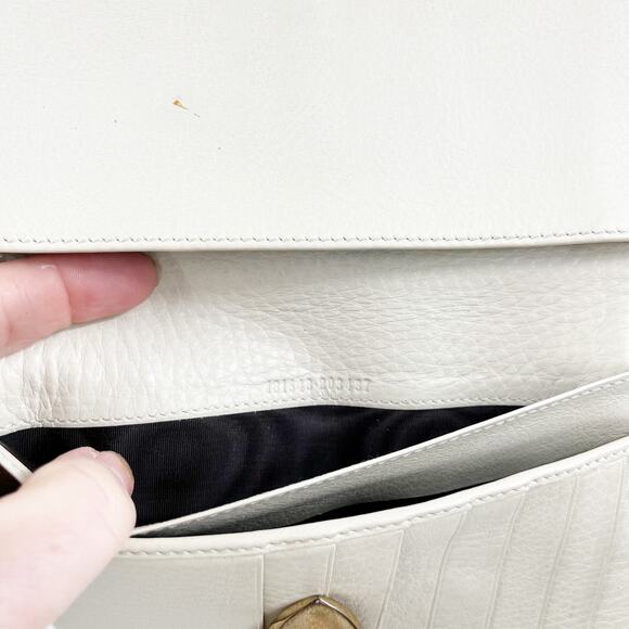 Gucci Guccissima GG Continental Long Rectangle Leather Wallet Cream - Picture 6 of 12